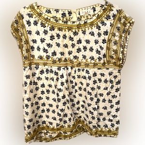 Flowy embroidered Anthropologie top